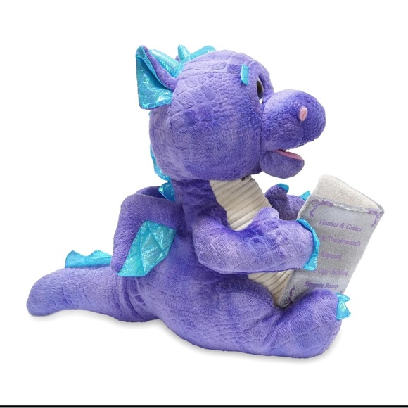 Charming Purple Dragon Plush with Book - Picture 8 of 10